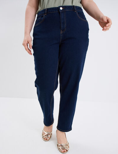 Jeans mom 7/8ème taille haute denim brut femme grande taille