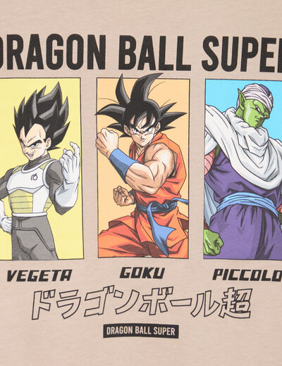 T-shirt coton Dragon Ball Super beige gar&ccedil;on