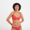 Soutien-gorge triangle paddé dentelle rose framboise femme