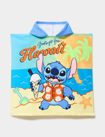 Cape de bain avec capuche Stitch multicolore gar&ccedil;on