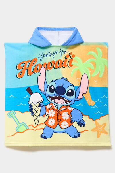 Cape de bain avec capuche Stitch multicolore gar&ccedil;on