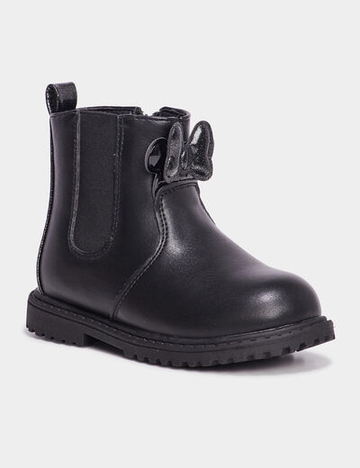 Bottines chelsea Minnie noir fille