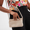 Sac en bandoulière zippé couleur or femme