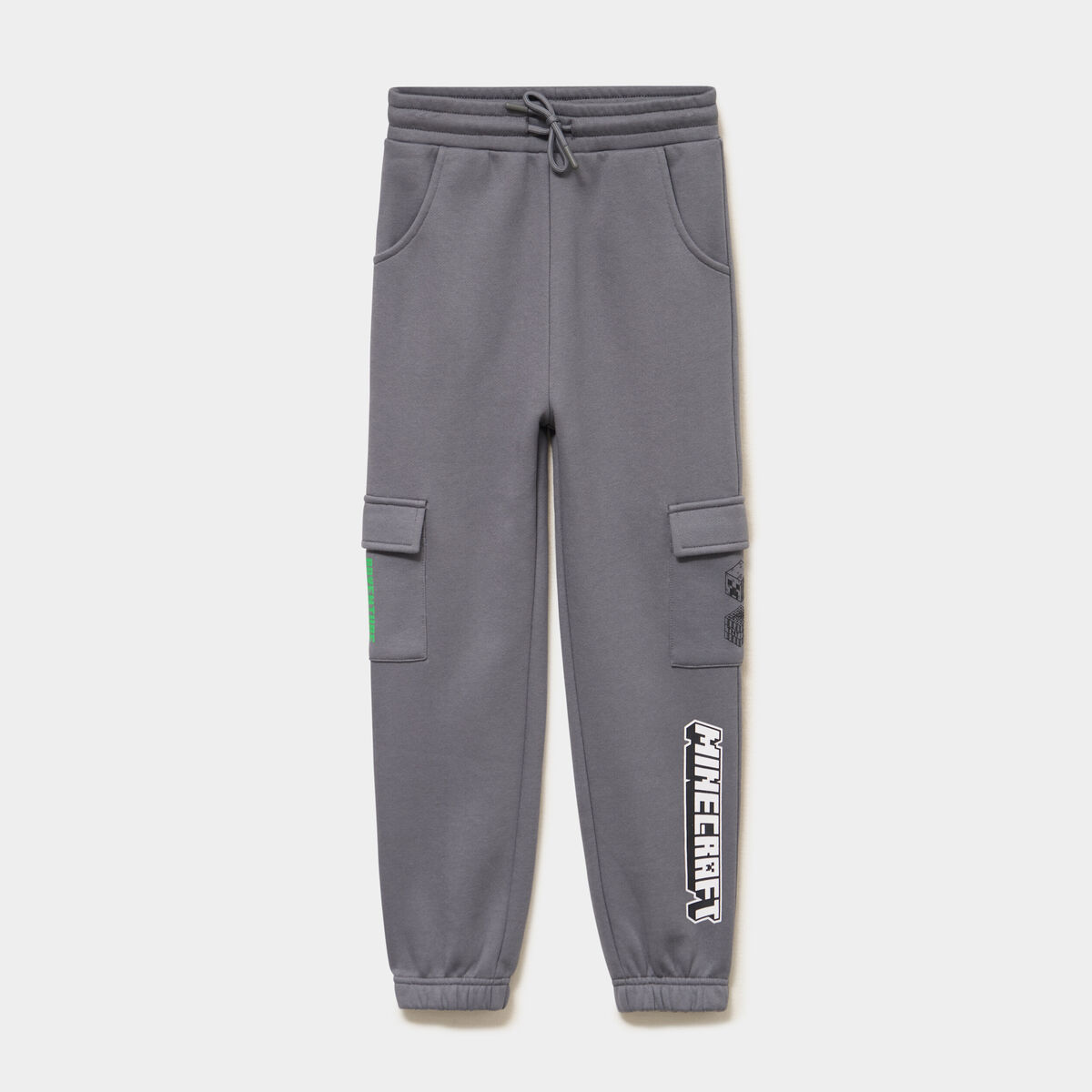 Pantalon de jogging cargo Minecraft gris fonc&eacute; gar&ccedil;on
