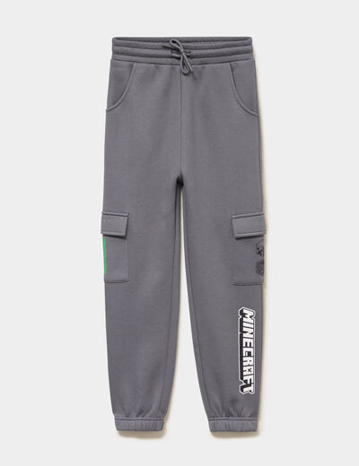 Pantalon de jogging cargo Minecraft gris fonc&eacute; gar&ccedil;on
