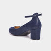 Escarpins &agrave; talons bleu marine femme