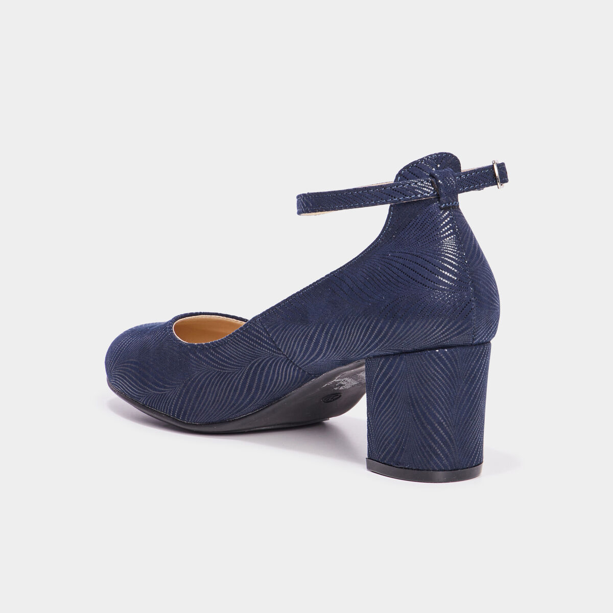 Escarpins &agrave; talons bleu marine femme