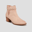 Bottines à détails tressés sable femme