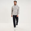 Sweat hoodie &agrave; capuche molleton gris homme