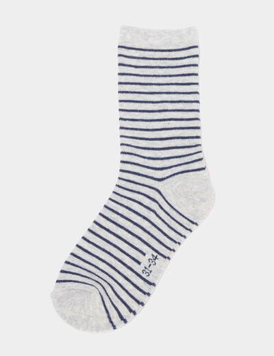 Lot 5 paires chaussettes gris gar&ccedil;on