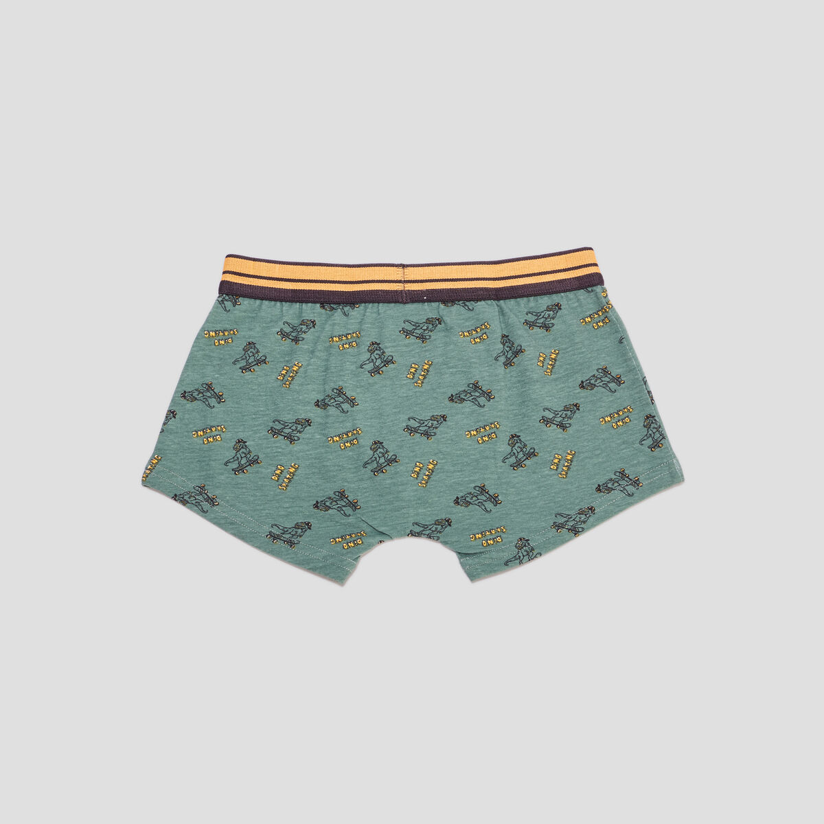 Lot 3 boxers coton dinosaure jaune garçon