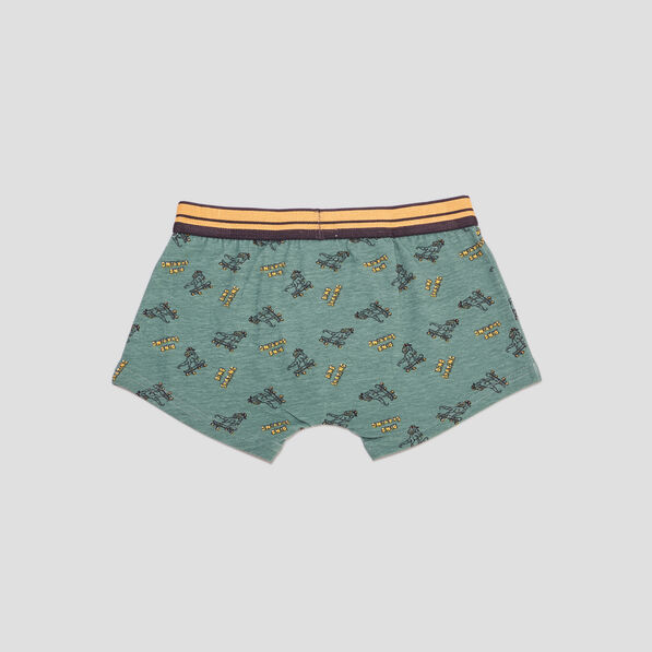 Lot 3 boxers coton dinosaure jaune garçon