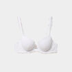 Soutien-gorge embo&icirc;tant padd&eacute; dentelle blanc femme