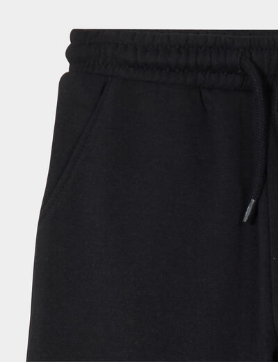 Pantalon de jogging molleton noir fille