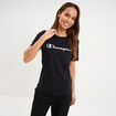 T-shirt manches courtes coton Champion noir femme