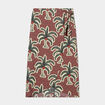 Jupe midi fluide portefeuille bordeaux femme