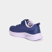 Baskets running &agrave; scratchs bleu marine fille