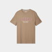 T-shirt droit manches courtes coton taupe homme