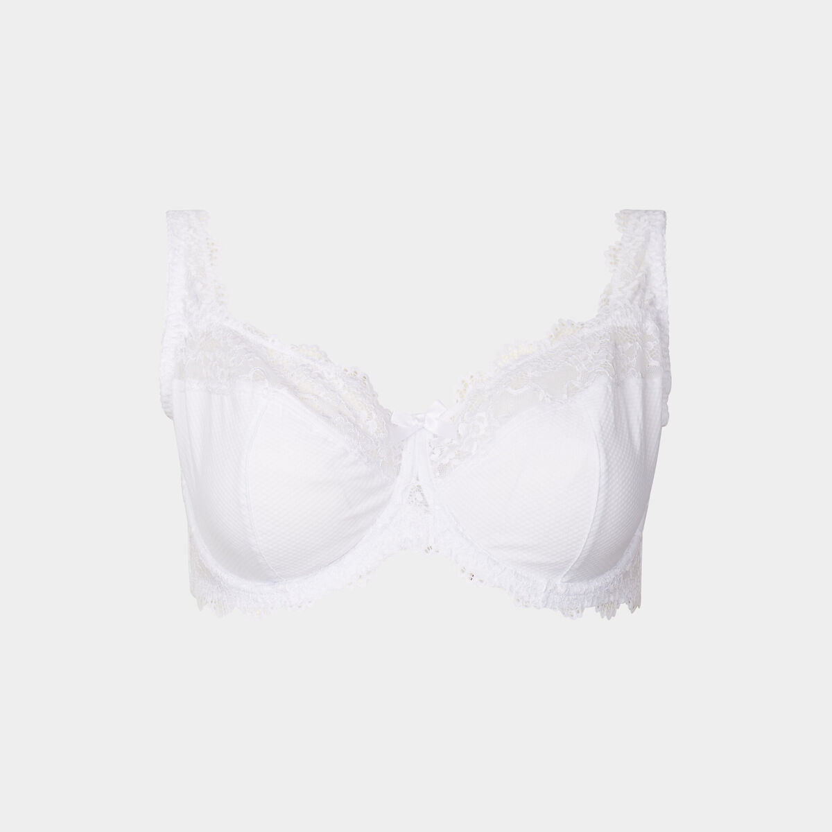 Soutien-gorge corbeille dentelle blanc femme grande taille