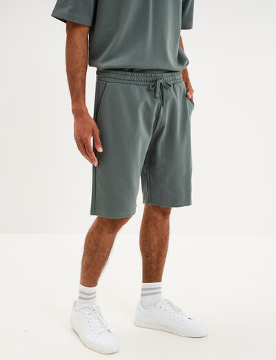 Short de jogging taille &eacute;lastiqu&eacute;e l&eacute;ger vert kaki homme