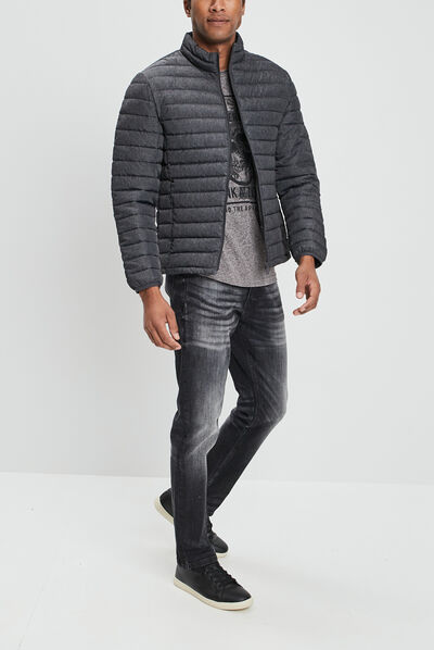 Doudoune droite Creeks gris homme