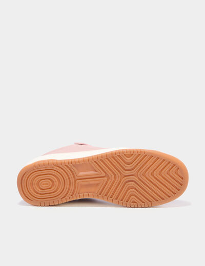Tennis basses &agrave; lacets rose femme