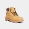 Boots crant&eacute;es zipp&eacute;es Trappeur jaune gar&ccedil;on