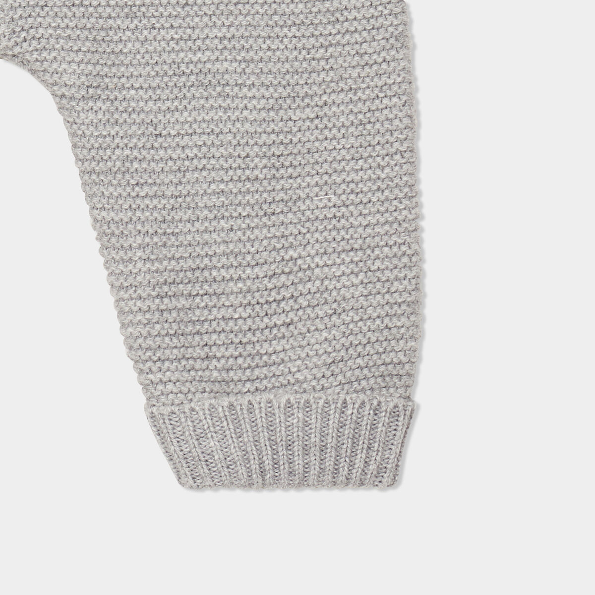 Pantalon tricot coton gris clair b&eacute;b&eacute;
