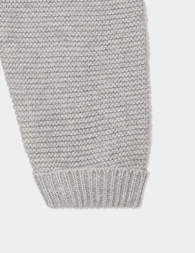 Pantalon tricot coton gris clair b&eacute;b&eacute;