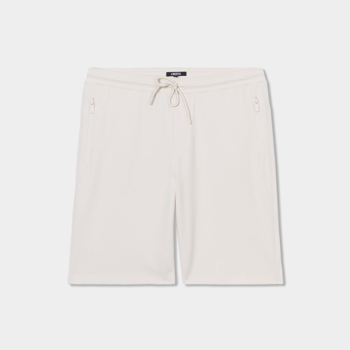 Short de jogging droit Liberto ecru homme