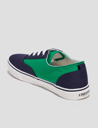 Tennis en toile à lacets multicolore homme
