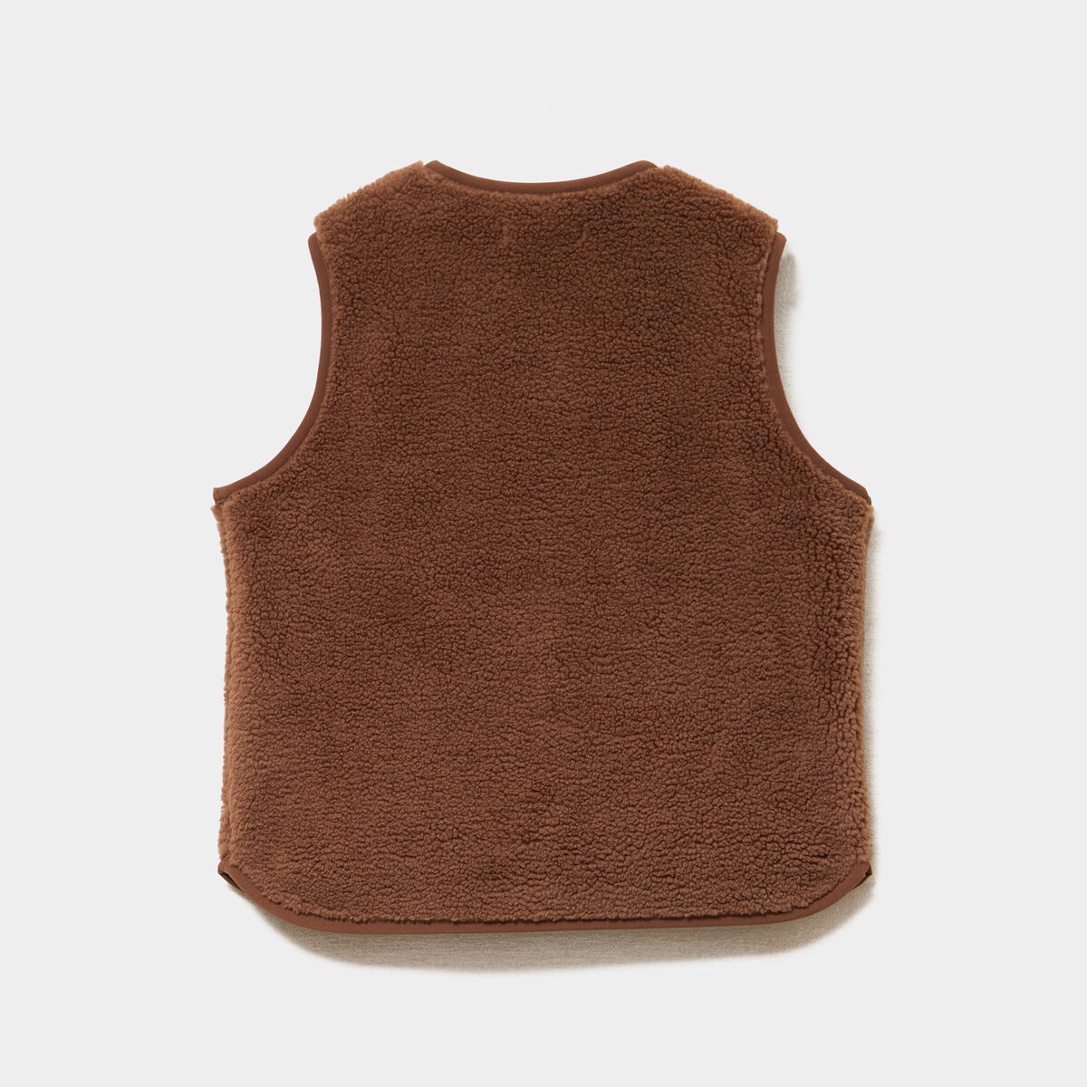 Gilet effet polaire sans manches camel fille