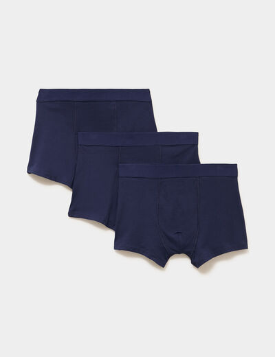Lot 3 boxers bleu marine homme