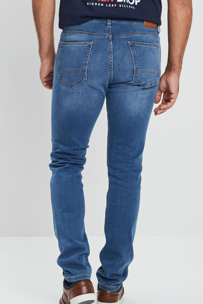Jeans coupe slim denim double stone homme