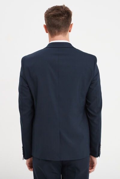Veste de costume droite bleu marine homme