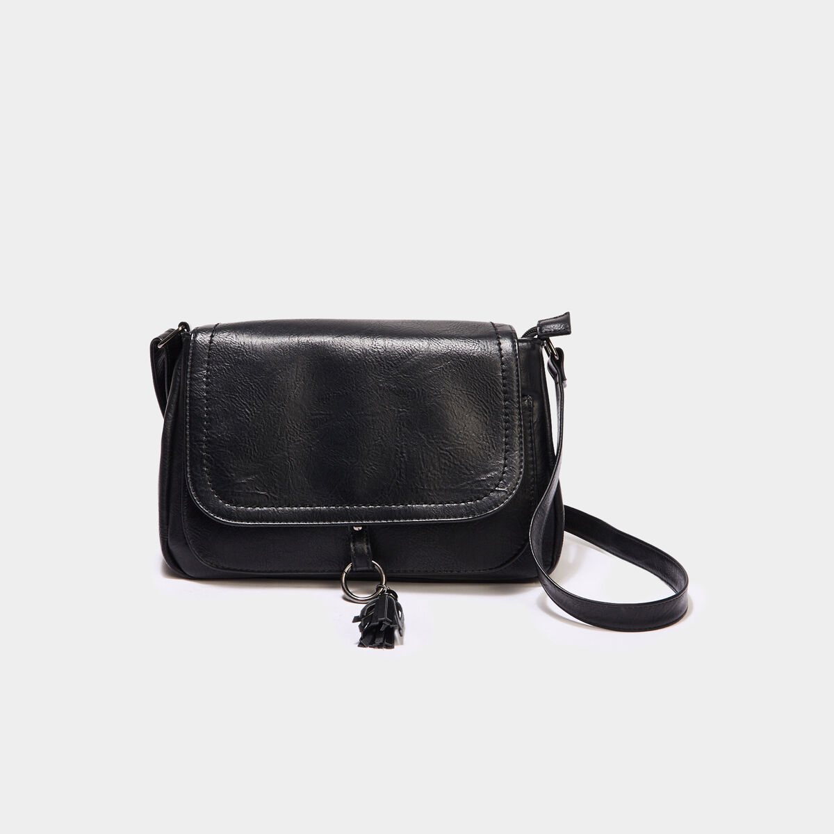 Sac besace en bandouli&egrave;re noir femme