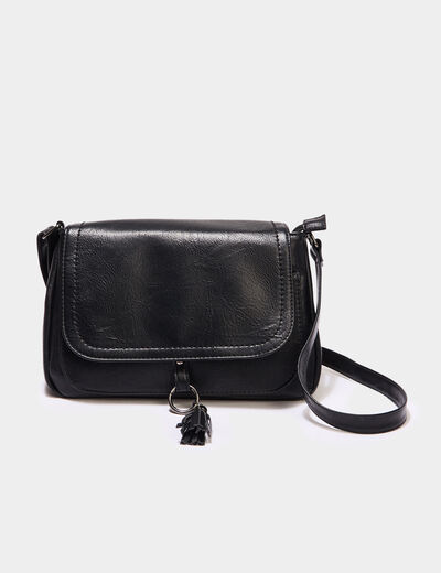 Sac besace en bandouli&egrave;re noir femme