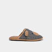 Chaussons mules gris homme