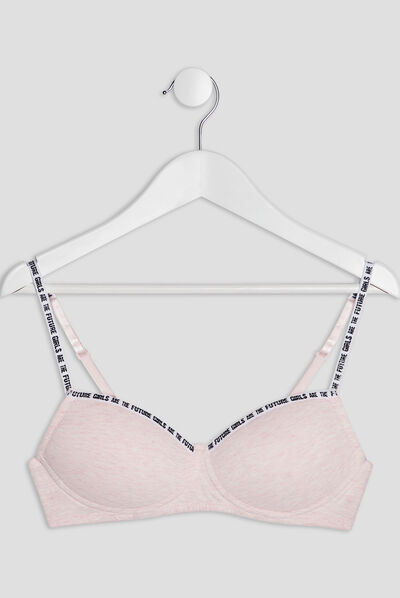 Soutien-gorge bandeau rose femme