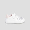 Tennis basses à scratchs blanc bébé fille