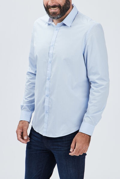 Chemise manches longues Studio bleu ciel homme