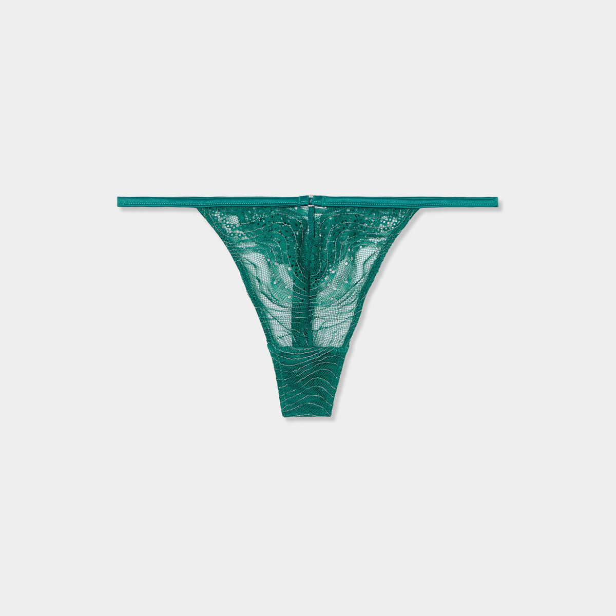 String en dentelle vert fonc&eacute; femme