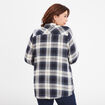 Chemise fluide manches longues bleu marine femme grande taille