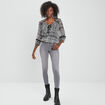 Blouse manches 3/4 détail laçage noir femme