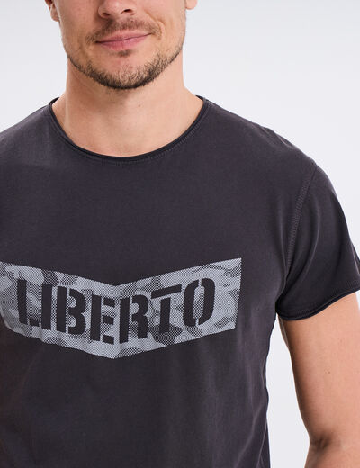 T-shirt manches courtes coton gris foncé homme