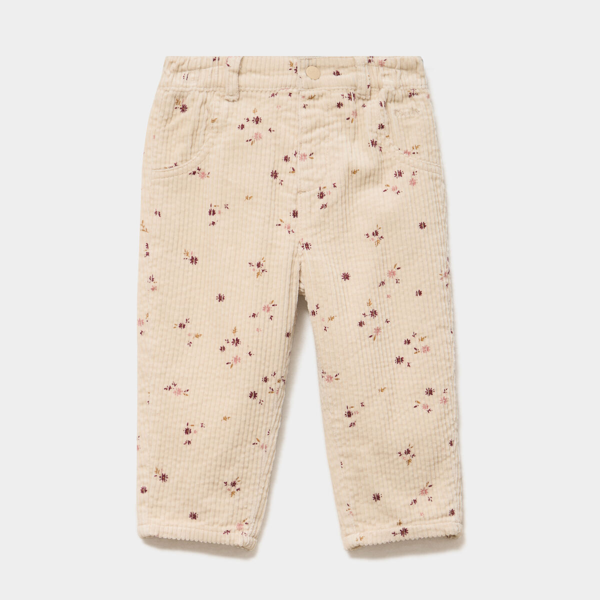 Pantalon effet velours c&ocirc;tel&eacute; coton ficelle b&eacute;b&eacute; fille