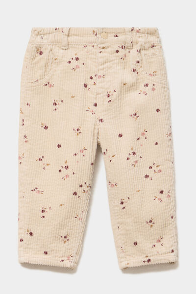 Pantalon effet velours c&ocirc;tel&eacute; coton ficelle b&eacute;b&eacute; fille