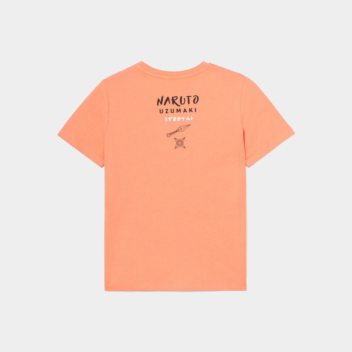 T-shirt droit manches courtes Naruto orange foncé garçon