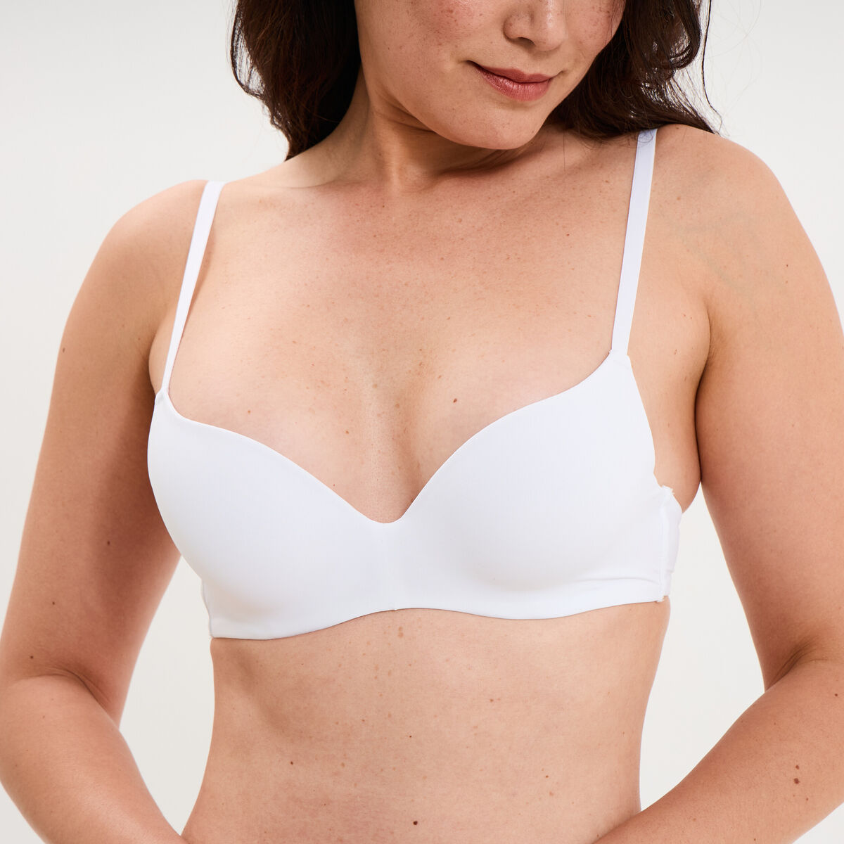 Soutien-gorge push-up microfibre blanc femme