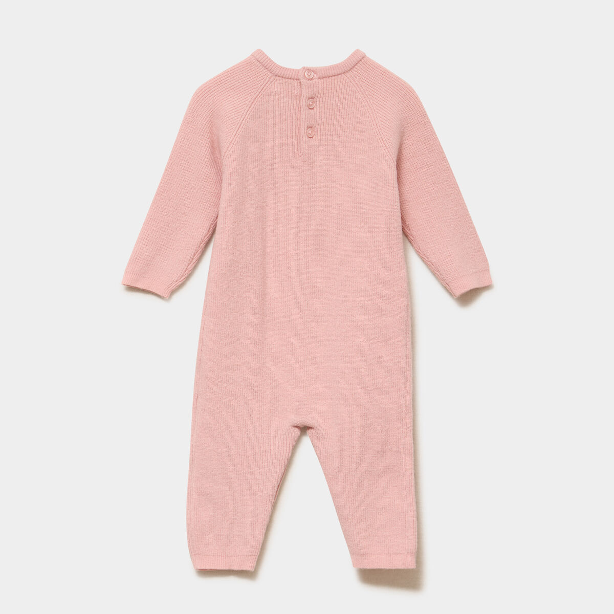 Combinaison tricot manches longues rose fushia b&eacute;b&eacute;